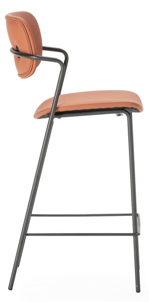 Ceglaste hokery zestaw 2 szt. (wysokość siedziska 68 cm) Maika – Marckeric