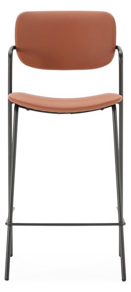 Ceglaste hokery zestaw 2 szt. (wysokość siedziska 68 cm) Maika – Marckeric