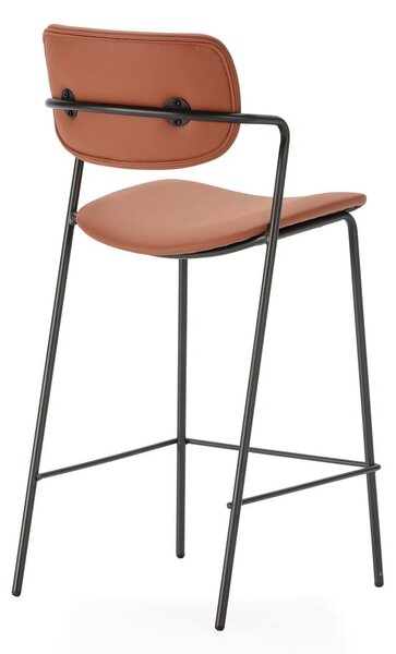 Ceglaste hokery zestaw 2 szt. (wysokość siedziska 68 cm) Maika – Marckeric