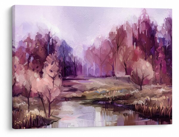 Obraz - Malarstwo pejzażowe jesienne (70x50 cm)