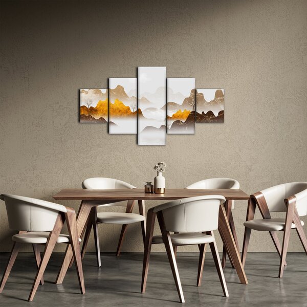 Obraz - Góry we mgle (125x70 cm)