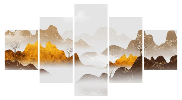 Obraz - Góry we mgle (125x70 cm)