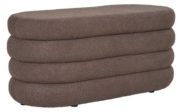 Brązowa ławka z materiału bouclé Dartford – House Nordic