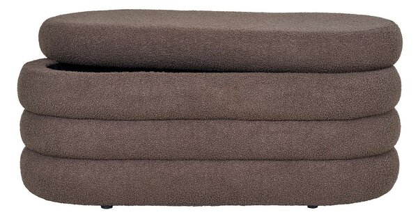Brązowa ławka z materiału bouclé Dartford – House Nordic