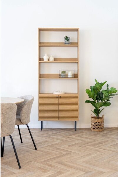 Regał w dekorze dębu w naturalnym kolorze 80x200 cm Kyoto – House Nordic