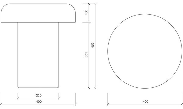 Stalowy okrągły stolik ø 40 cm Miko – noo.ma