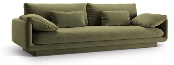 Jasnozielona aksamitna sofa 250 cm Torino – Micadoni