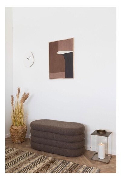 Brązowa ławka z materiału bouclé Dartford – House Nordic