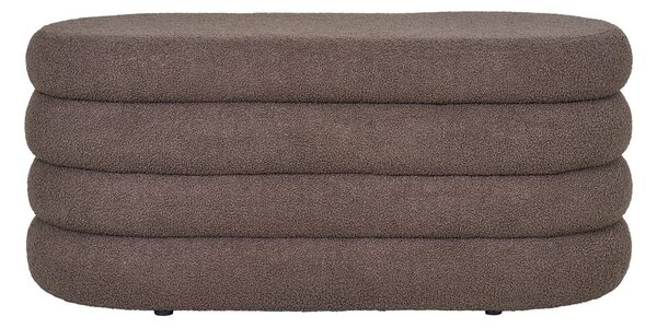 Brązowa ławka z materiału bouclé Dartford – House Nordic