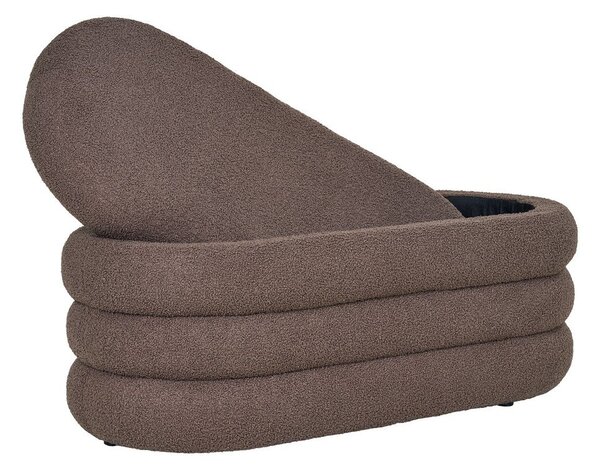 Brązowa ławka z materiału bouclé Dartford – House Nordic