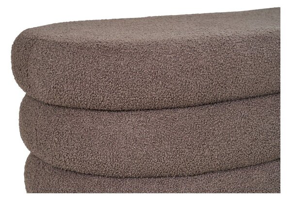 Brązowa ławka z materiału bouclé Dartford – House Nordic
