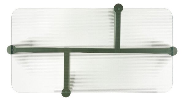 Zielony stolik ze szklanym blatem 55x105 cm Kob – noo.ma