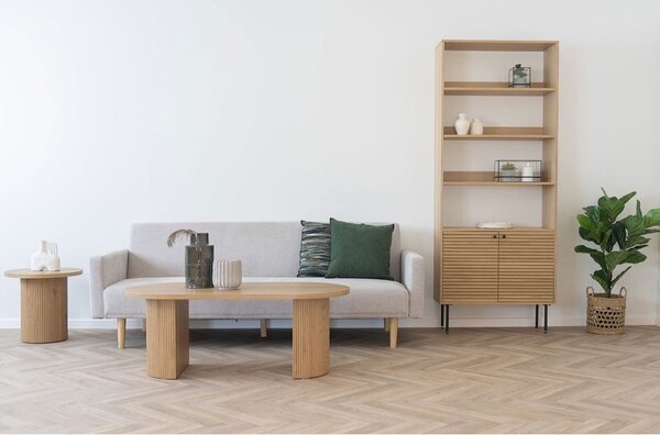 Regał w dekorze dębu w naturalnym kolorze 80x200 cm Kyoto – House Nordic