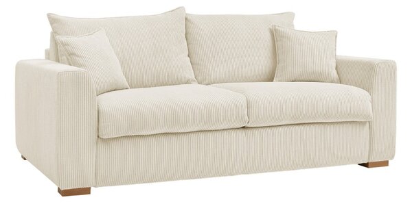 Kremowa sztruksowa rozkładana sofa 225 cm Augustin – Bobochic Paris