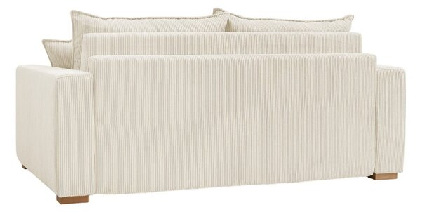 Kremowa sztruksowa rozkładana sofa 225 cm Augustin – Bobochic Paris