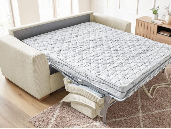 Kremowa sztruksowa rozkładana sofa 225 cm Augustin – Bobochic Paris
