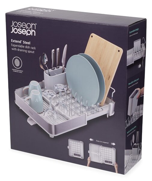 Metalowy ociekacz w kolorze srebra Extend – Joseph Joseph