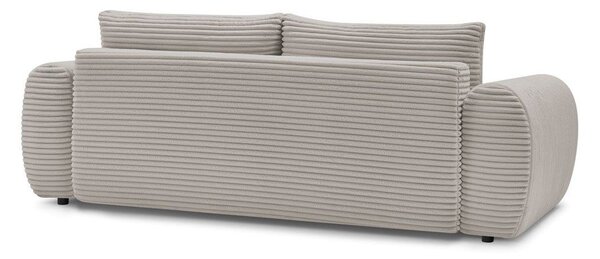 Jasnoszarobeżowa sztruksowa rozkładana sofa 257 cm Lucien – Bobochic Paris