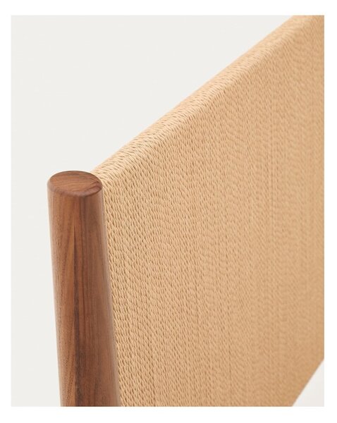 Ciemnobrązowe łóżko dwuosobowe ze stelażem 160x200 cm Elan – Kave Home
