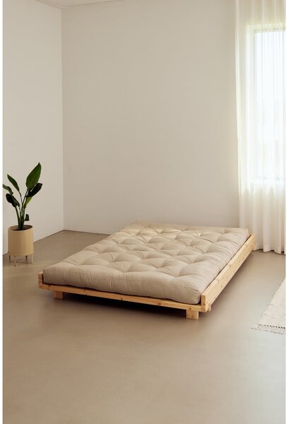 Łóżko dwuosobowe z litego drewna sosnowego ze stelażem 160x200 cm Social Bed – Karup Design