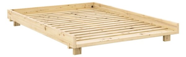 Łóżko dwuosobowe z litego drewna sosnowego ze stelażem 160x200 cm Social Bed – Karup Design