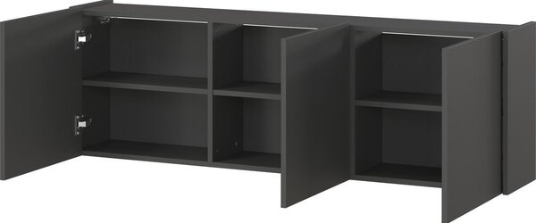 Antracytowa szafka pod TV 138x45 cm Piana – Germania