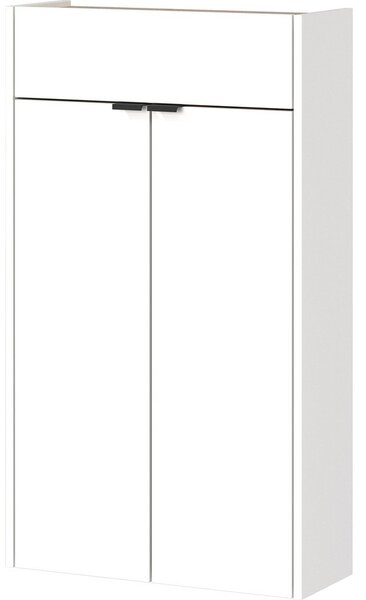 Biała szafka w dekorze dębu 56x97x22 cm Ameca – Germania