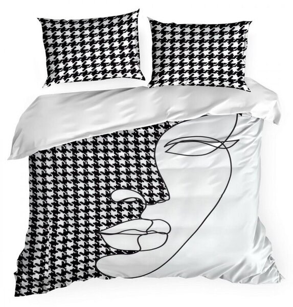 Pościel EUROFIRANY Premium 220 x 200 Biało-czarny