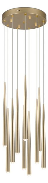 Lampa wisząca LED w kolorze złota ø 30 cm Cala – Trio Select