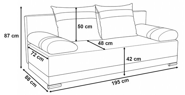 Kanapa z funkcją spania sofa rozkładana wersalka Orlean PLUS Zielona