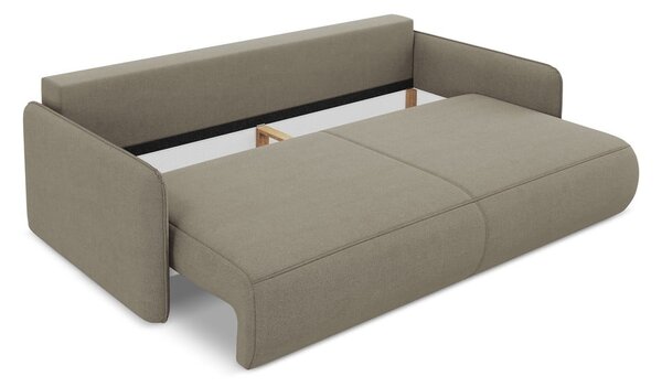 Beżowa rozkładana/ze schowkiem sofa 216 cm Nanea – Makamii