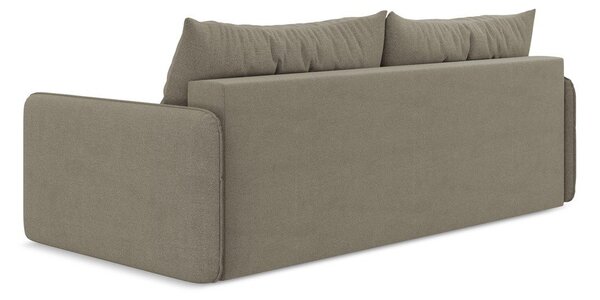 Beżowa rozkładana/ze schowkiem sofa 216 cm Nanea – Makamii