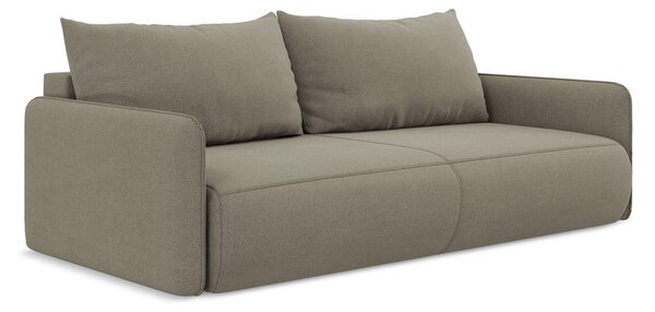 Beżowa rozkładana/ze schowkiem sofa 216 cm Nanea – Makamii