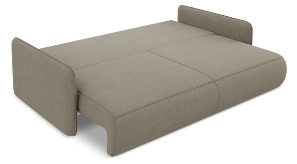 Beżowa rozkładana/ze schowkiem sofa 216 cm Nanea – Makamii