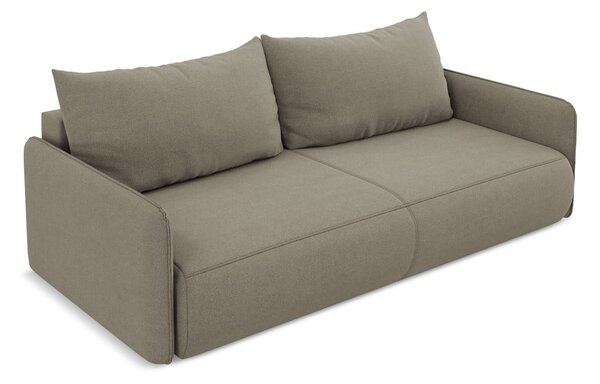 Beżowa rozkładana/ze schowkiem sofa 216 cm Nanea – Makamii