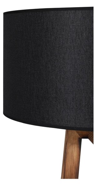 Czarna/brązowa lampa stojąca z tekstylnym kloszem (wysokość 149 cm) Maçka – Opviq lights