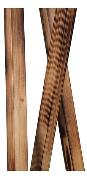 Czarna/brązowa lampa stojąca z tekstylnym kloszem (wysokość 149 cm) Maçka – Opviq lights