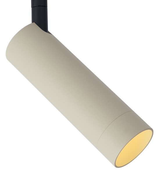 Nowoczesny system szynowy z 6 reflektorami beżowy 1-fazowy - Slimline Uzzy