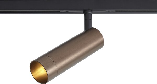 Nowoczesny system szynowy z 6 reflektorami ciemny brąz 1-fazowy - Slimline Uzzy