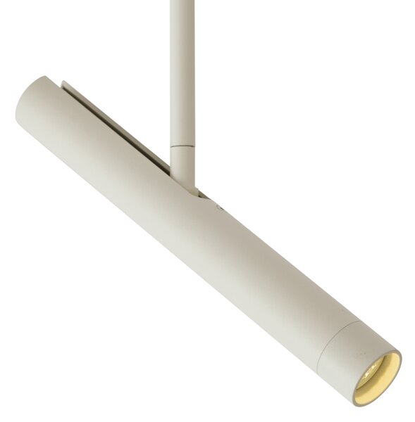 Nowoczesny system szynowy biały z 6 beżowymi reflektorami 1-fazowymi - Slimline Avery