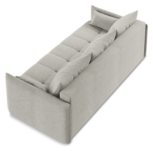 Jasnoszara rozkładana/ze schowkiem sofa 225 cm Moku – Makamii