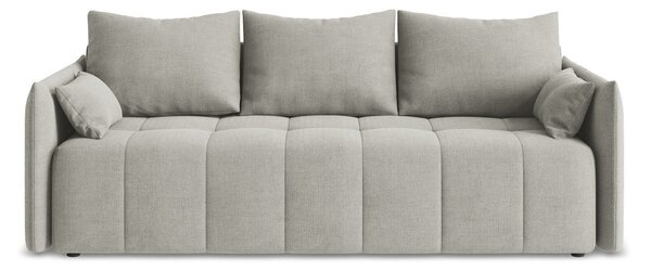 Jasnoszara rozkładana/ze schowkiem sofa 225 cm Moku – Makamii