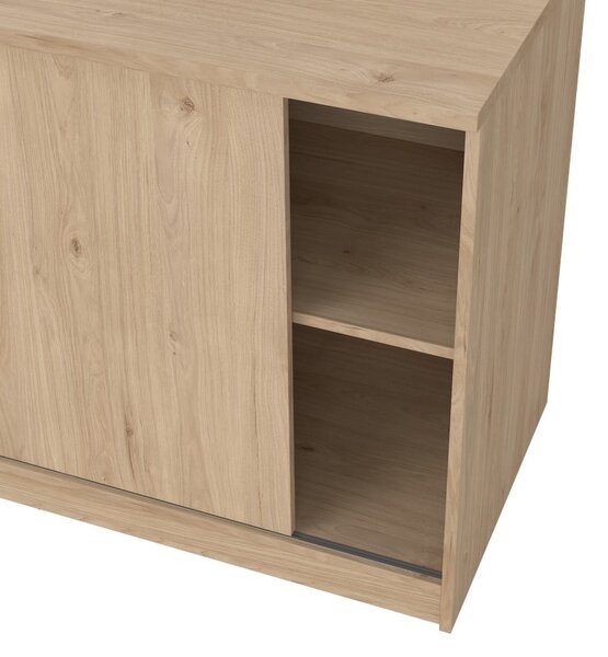 Komoda w dekorze dębu z drzwiami przesuwnymi w naturalnym kolorze 119x76x50 cm Naia – Tvilum