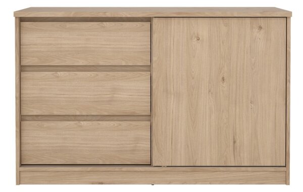 Komoda w dekorze dębu z drzwiami przesuwnymi w naturalnym kolorze 119x76x50 cm Naia – Tvilum