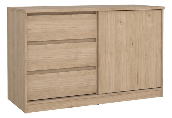 Komoda w dekorze dębu z drzwiami przesuwnymi w naturalnym kolorze 119x76x50 cm Naia – Tvilum