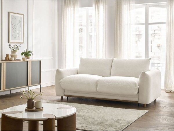 Kremowa rozkładana sofa 214 cm Ernest – Bobochic Paris