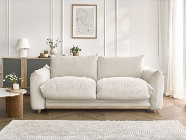 Kremowa rozkładana sofa 214 cm Ernest – Bobochic Paris