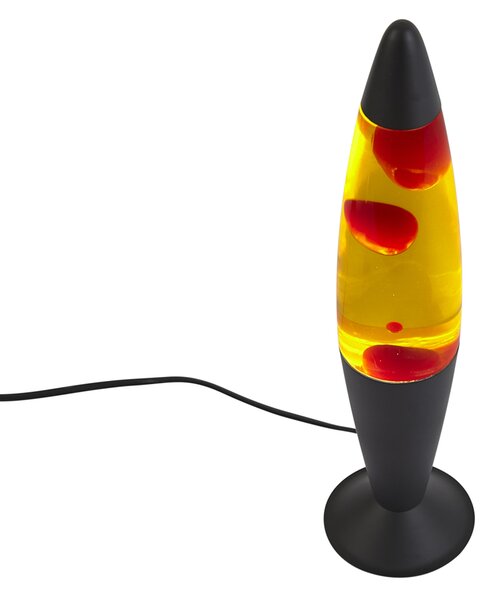 Lampa lawa żółta z czerwonym woskiem z LED - Molten Lava