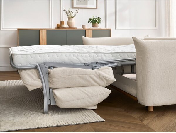 Kremowa rozkładana sofa 214 cm Ernest – Bobochic Paris