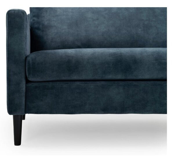 Ciemnoniebieska sofa z aksamitnym obiciem Scandic Adagio, szer. 220 cm